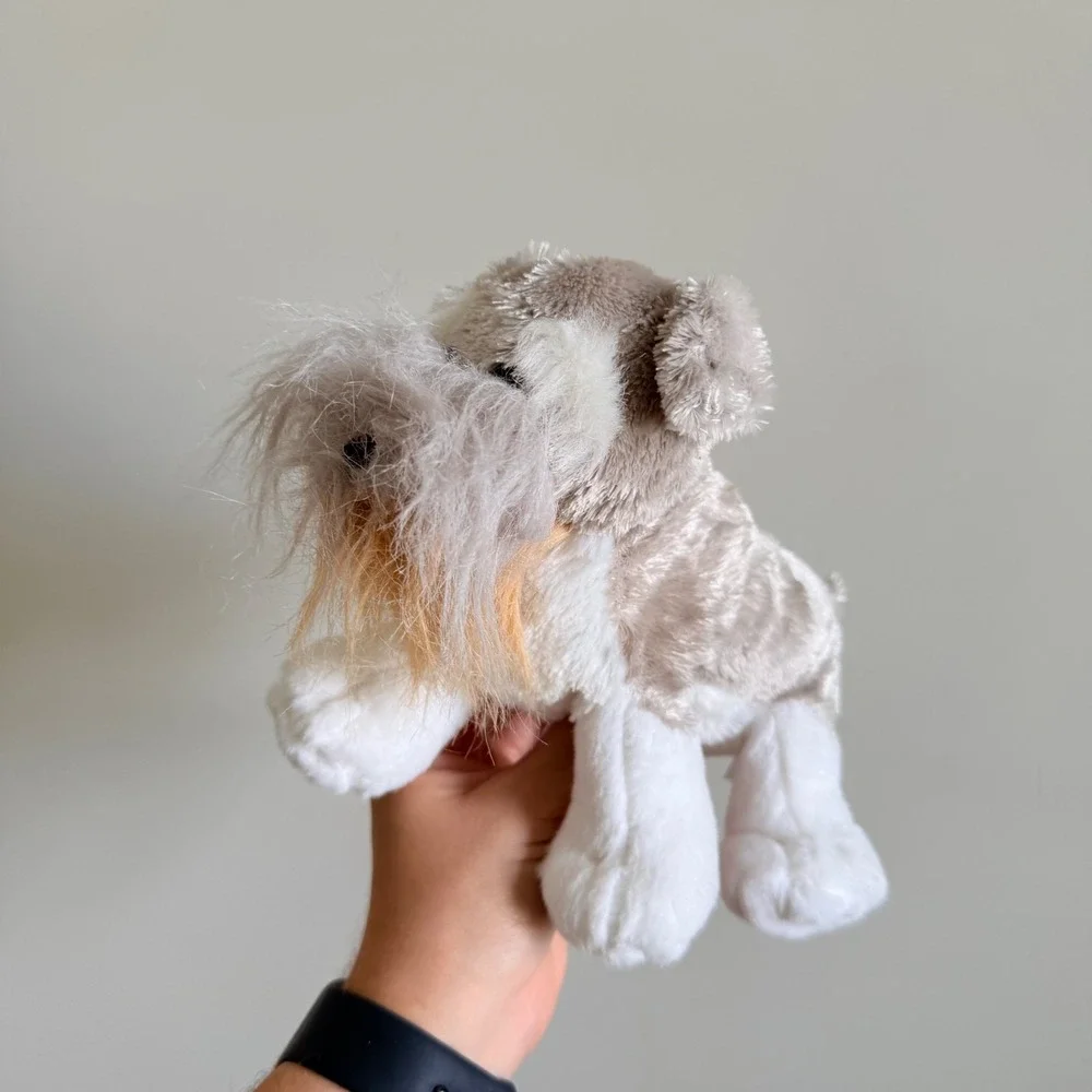Ganz‎ Webkinz Schnauzer Plush Dog Grey White Stuffed Animal